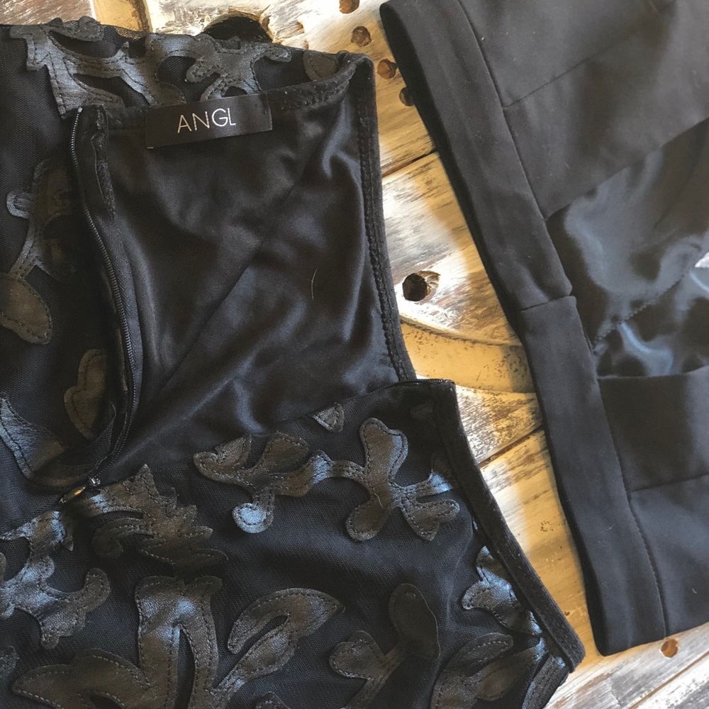 ANGL Leather & Lace booty shorts. - Picture 3 of 3